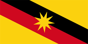 Flag of Sarawak Logo Vector