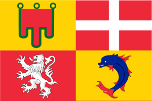 Flag of the region Auvergne-Rhône-Alpes Logo Vector