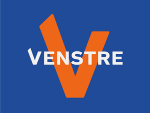 Flag of the Venstre, Denmark's Liberal Party Logo PNG Vector
