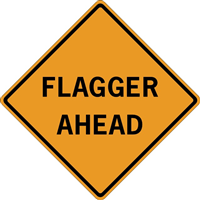 FLAGGER AHEAD SIGN Logo PNG Vector