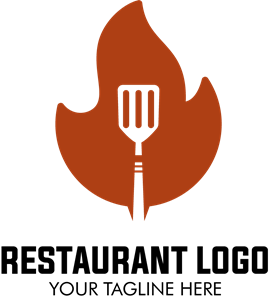 Flame Restaurant Logo Vector