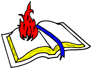 Flaming Bible Logo PNG Vector