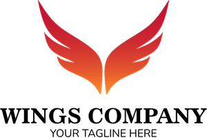 Flaming Wings Company Logo PNG Vector