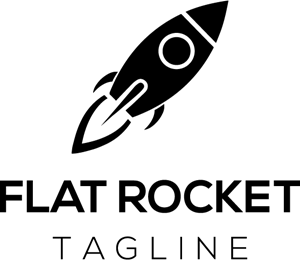 Flat Rocket Logo PNG Vector