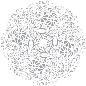 Floral round background Tattoo Logo PNG Vector