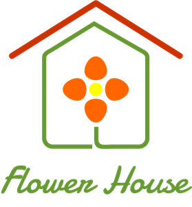 Flower House Logo PNG Vector