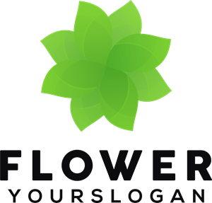 Flower Leaves Logo PNG Vector