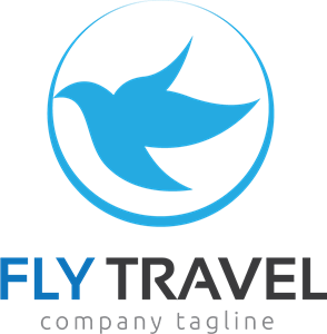 Fly Travel Logo PNG Vector