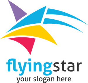 Flying Star Logo PNG Vector