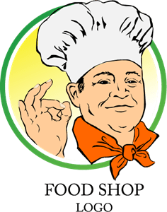 Food Hotel Restaurant Cheif Logo Vector