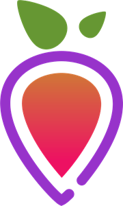 Food Pink Fruit Logo Vector