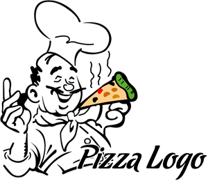 Food Pizza Chief Logo Vector
