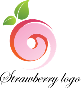 Food Strawberry Fruits Logo Vector