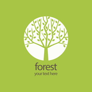 Forest background Logo Vector