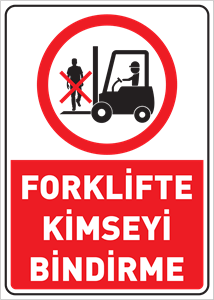 Forklifte Kimseyi Bindirme Logo Vector
