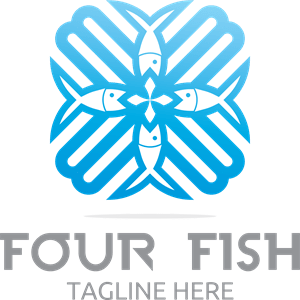 Four Fish Logo Vector