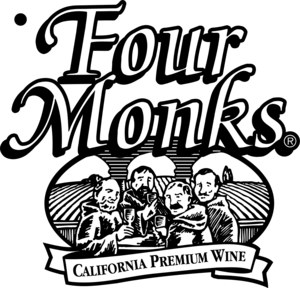 Four Monks California Premium Wine Logo PNG Vector