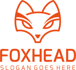 Fox Head Logo PNG Vector