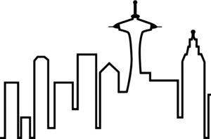 Frasier - Seattle Silhouette Logo PNG Vector
