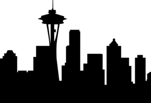 Frasier - Seattle Silhouette Logo PNG Vector
