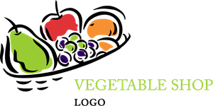 Fruit Shop Vegetables Logo Vector