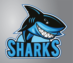 Funny sharks Logo PNG Vector