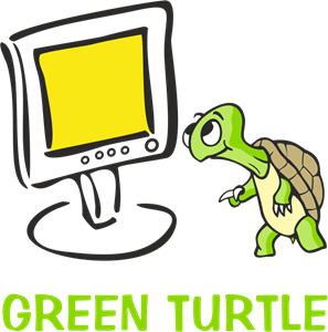 Green Turtle Logo PNG Vector