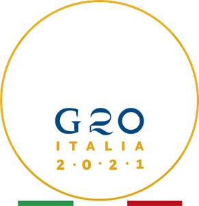 G20-Italia 2021 White Logo Vector