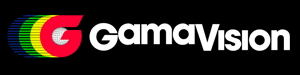 Gamavision antiguo fondo negro horizontal Logo PNG Vector