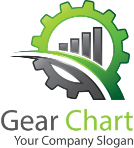 Gear Chart Logo PNG Vector