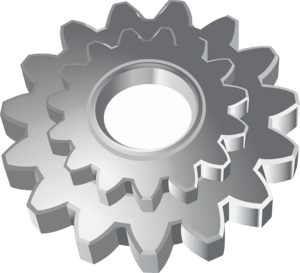 Gear Wheel Mechanic Logo PNG Vector
