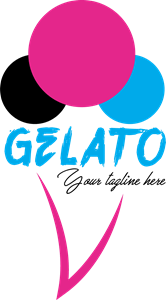 Gelato ice cream Logo Vector
