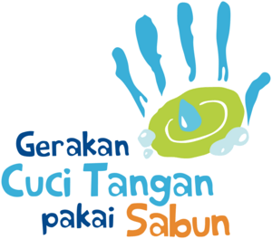Gerakan Cuci Tangan Pakai Sabun Logo PNG Vector