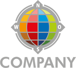 Globe Compass Logo PNG Vector