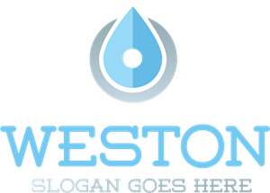 Glossy Blue Water Drop Logo Vector