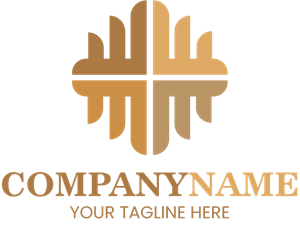 Golden Company Shape Logo PNG Vector