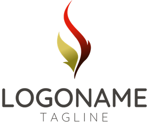 Golden Flame Company Logo PNG Vector