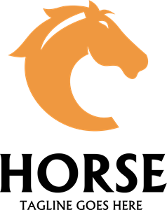 Golden Horse Logo Vector