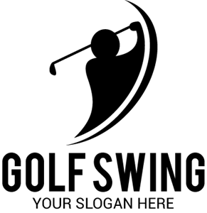 Golf swing Logo PNG Vector