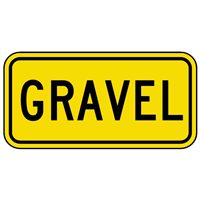 GRAVEL ROAD SIGN Logo PNG Vector
