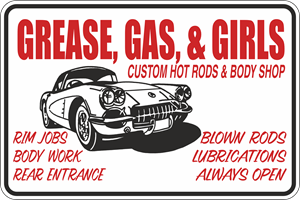 GREASE GAS GIRLS SIGN Logo PNG Vector