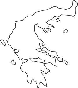 GREECE OUTLINE MAP Logo Vector