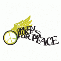 Green Bikes for Peace Logo Vector