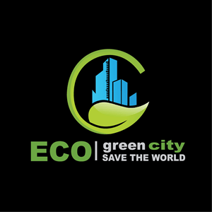 Green City Construction Logo PNG Vector