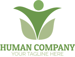 Green Human Company Logo Vector