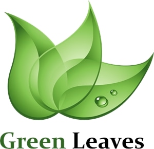 Green Leaves Logo PNG Vector
