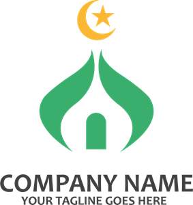 Green Mosque Logo PNG Vector