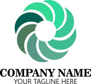 Green Spectrum Flower Company Logo PNG Vector