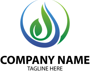 Green & Water Company Logo PNG Vector
