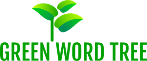 Green Word Tree Logo PNG Vector